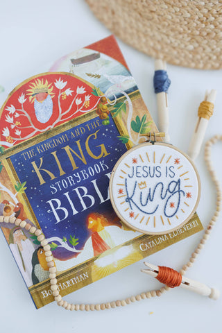 “Jesus Is King” Embroidery Kit (Abide Kids)
