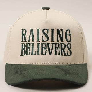 RAISING BELIEVERS Suede Two-Tone Trucker Hat