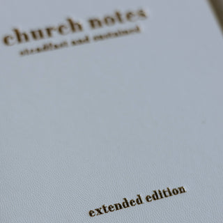 Church Notes Journal – Extended Edition (More Space Per Sermon)