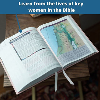 NIV, The Woman's Study Bible, Leathersoft, Blue, Full-Color, Red Letter: Receiving God's Truth for Balance, Hope, and Transformation