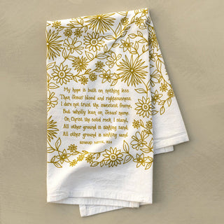 My Hope Is Built Hymn Tea Towel