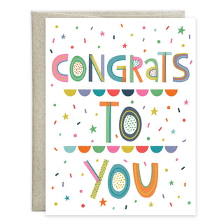 With scripture Congratulations Card - Scallops & Confetti