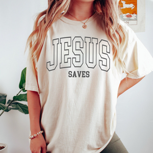 JESUS SAVES- Comfort Christian T-Shirt, Gospel Wear and Share