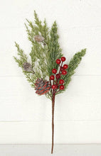 29965- 16IN PICK-FROSTED SOFT PINES WITH RED BERRIES