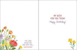 With Scripture Birthday Greeting Card - Market Flowers