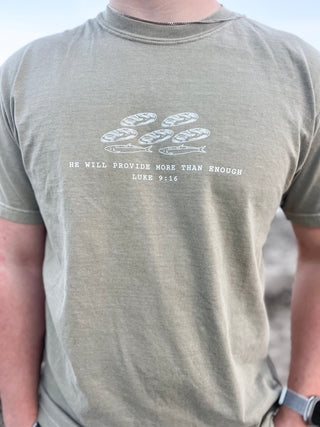Loaves and Fish He Will Provide Comfort Colors T-shirt - April 2026