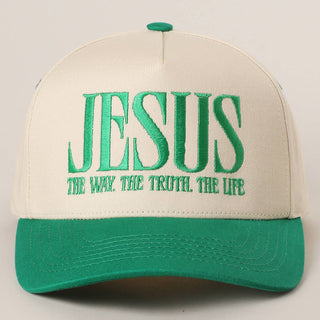 JESUS Typography Embroidered Trucker Hat
