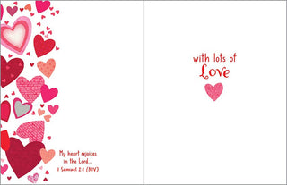 With Scripture Valentine Greeting Card Pattern Hearts