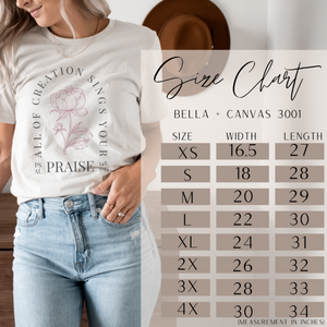 All Creation Sings Your Praise Rust Peony Graphic T-Shirt in Multiple Color Options