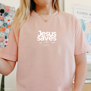 Jesus Saves Salvation Christian Crewneck T-Shirt Apparel