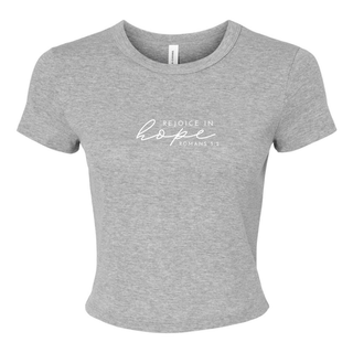 Rejoice in Hope Micro Rib Baby Tee - May 2026 Collection