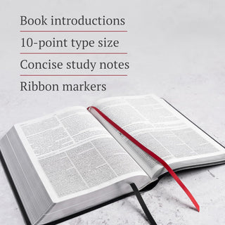 CSB Everyday Study Bible, Black LeatherTouch, Black Letter, Study Notes, Illustrations, Articles, Easy-to-Carry, Easy-to-Read Bible Serif Type