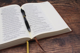 NIV, Journal the Word Bible (Perfect for Note-Taking), Large Print, Leathersoft, Brown, Red Letter, Comfort Print: Reflect, Take Notes, or Create Art Next to Your Favorite Verses