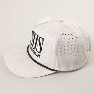 JESUS Embroidered White Camo Trucker Hat