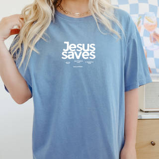 Jesus Saves Salvation Christian Crewneck T-Shirt Apparel