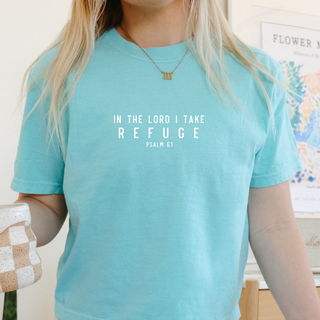 In the Lord I Take Refuge Psalm 61 Comfort Colors Tshirt - Front Only - March 2026 Collection