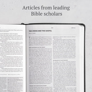 CSB Everyday Study Bible, Black LeatherTouch, Black Letter, Study Notes, Illustrations, Articles, Easy-to-Carry, Easy-to-Read Bible Serif Type