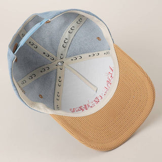 MAKE HEAVEN CROWDED Denim Corduroy Trucker Hat