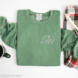 Joy to the World Cozy Crewneck Christmas Sweatshirt