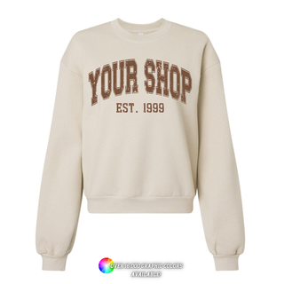 Custom Logo Women's Bubble Sleeve Boxy Athletic Sweatshirt (MIN. 3)