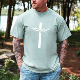 Crown of Thorns Cross Christian Graphic T-Shirt
