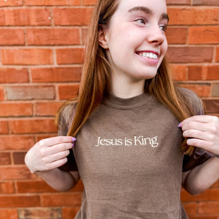 Embroidered Jesus is King Cute Christian T-Shirt