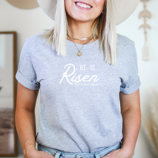 He Is Risen Matthew 28:6 Soft Christian Easter T-Shirt