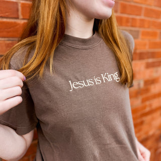 Embroidered Jesus is King Cute Christian T-Shirt