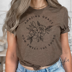 Amazing Grace Floral Graphic Tee