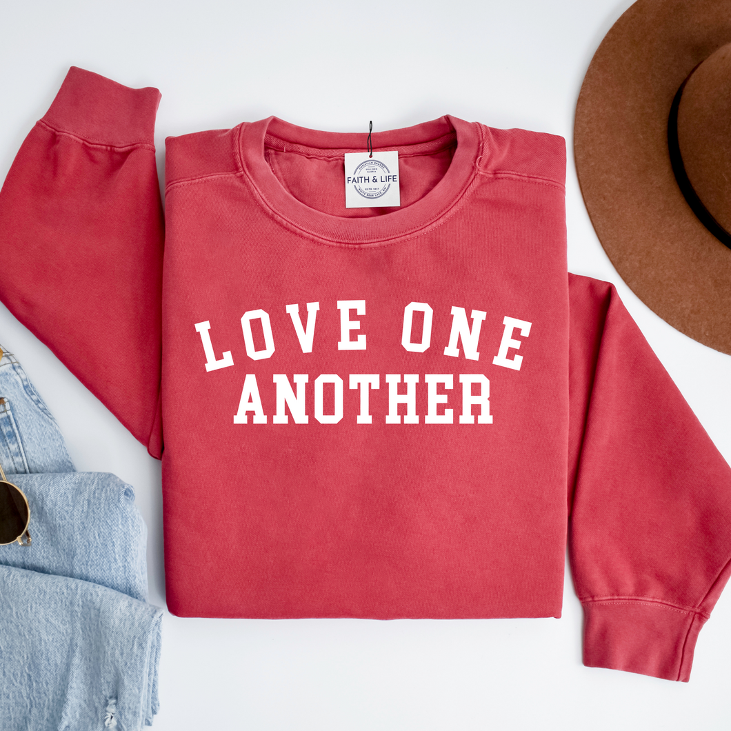 Love One Another LightWeight Comfy Crewneck Sweatshirt