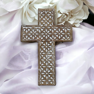 Pantego Hand Carved Wood Wall Cross