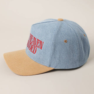 MAKE HEAVEN CROWDED Denim Corduroy Trucker Hat