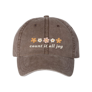Count It All Joy Embroidered Baseball Cap, Christian Hat,