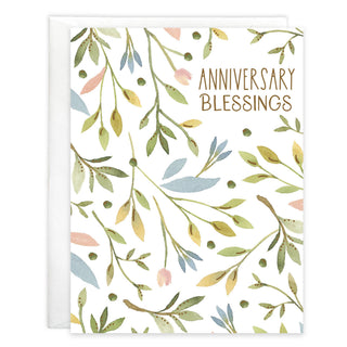 With Scripture Anniversary Greeting Card - Sweet Flower Vine