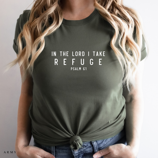In the Lord I Take Refuge Psalm 61 Bella Canvas - Front and Back Design - March 2026 Collection