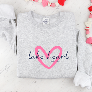 Take Heart Cozy Crewneck Valentine Sweatshirt
