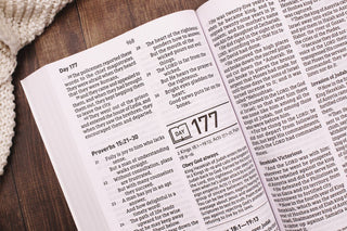 NASB Daily Scripture Super Giant Print Paperback White Gold