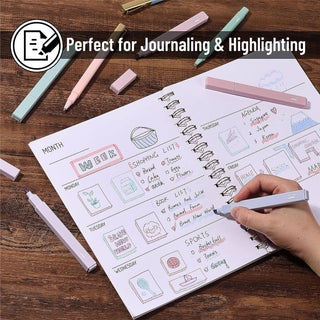 12-Pack Aesthetic No Bleed Highlighters & Pens