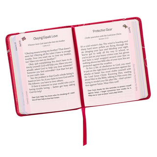 The One-Minute Devotions for Girls Pink Faux Leather Devotio
