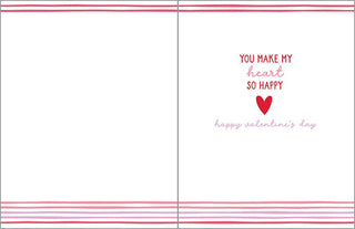 Valentine Greeting Card - Love you Stripes