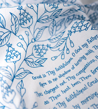 Great Is Thy Faithfulness Hymn Tea Towel