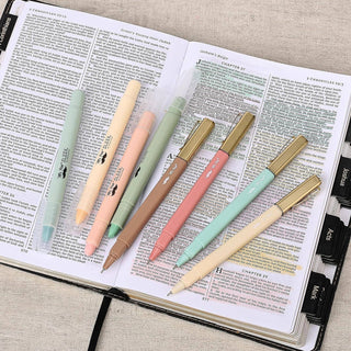 Gel Highlighters & Pens - 12 Pack No Bleed