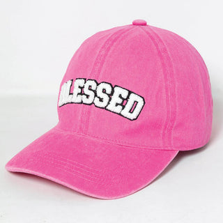 3D BLESSED Embroidered Patch Cotton Baseball Cap