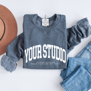 Custom Varsity Arched Mascot Team Sweatshirt (Min 3)