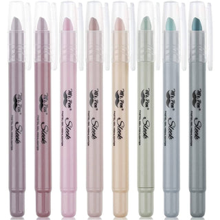 Gel Highlighters, 8 Pack, No-Bleed, Twist-Up Design