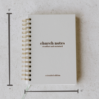 Church Notes Journal – Extended Edition (More Space Per Sermon)