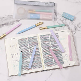 12-Pack Aesthetic No Bleed Highlighters & Pens