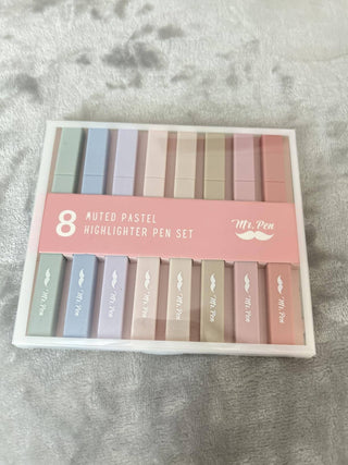 Aesthetic Highlighters, Pastel, 8 Pack