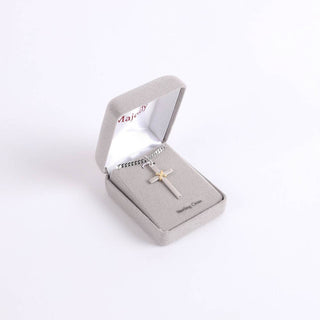 Necklace Cross Sterling 24"