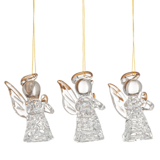 Acrylic Angel Ornaments in Box Set of 3 - 2in